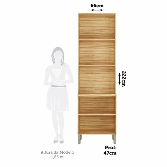 Paneleiro Micro Napoli Prime, 100% MDF - Rio Doce - Foto 2