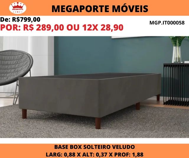 Base Box Solteiro Veludo - Foto 2