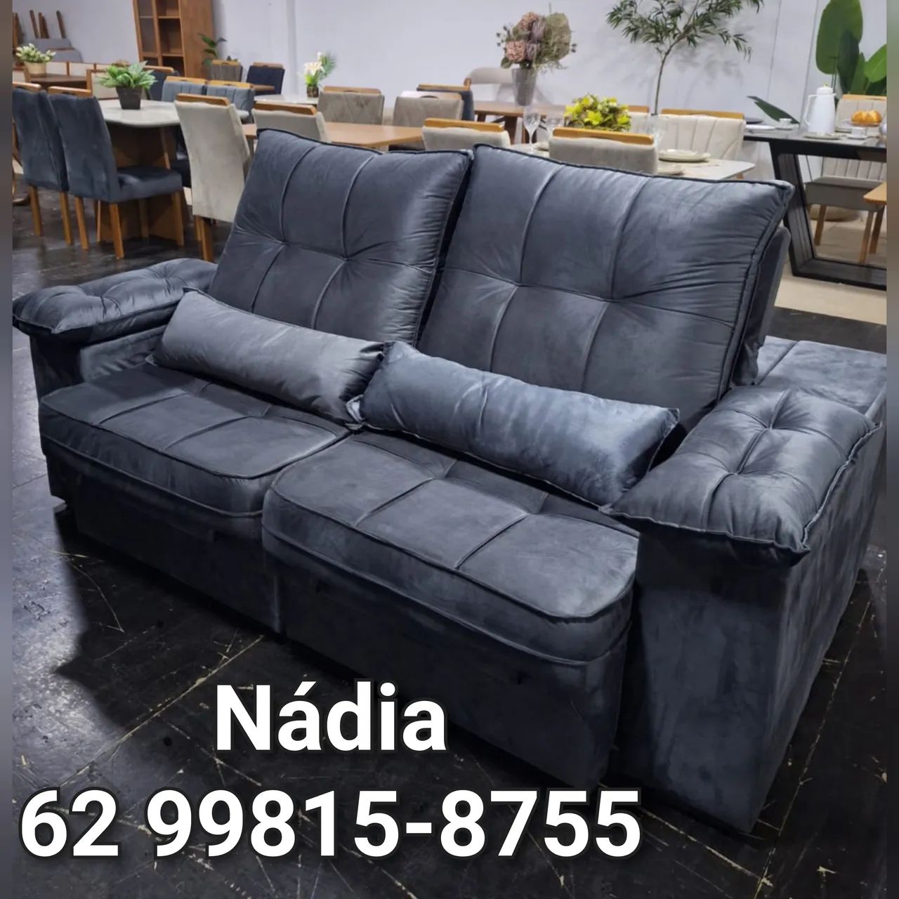 Sofá morfeu 2.20 cinza promoção 