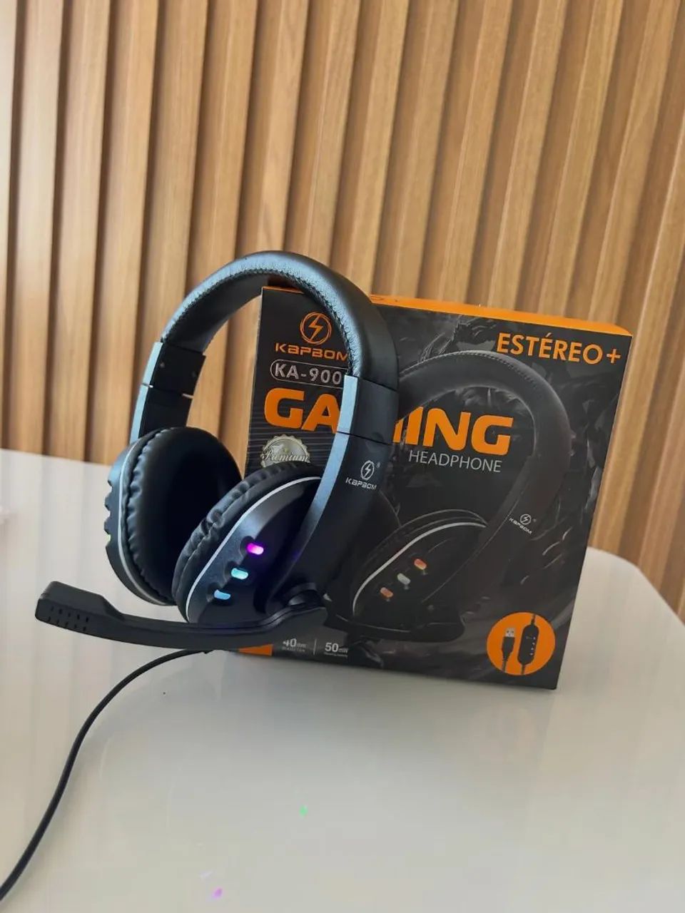 Headset Gamer Com Microfone e Fio USB KAPBOM KA-9007