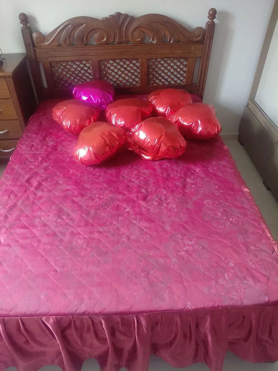 Cama de casal madeira maciça com colchão  - Foto 2