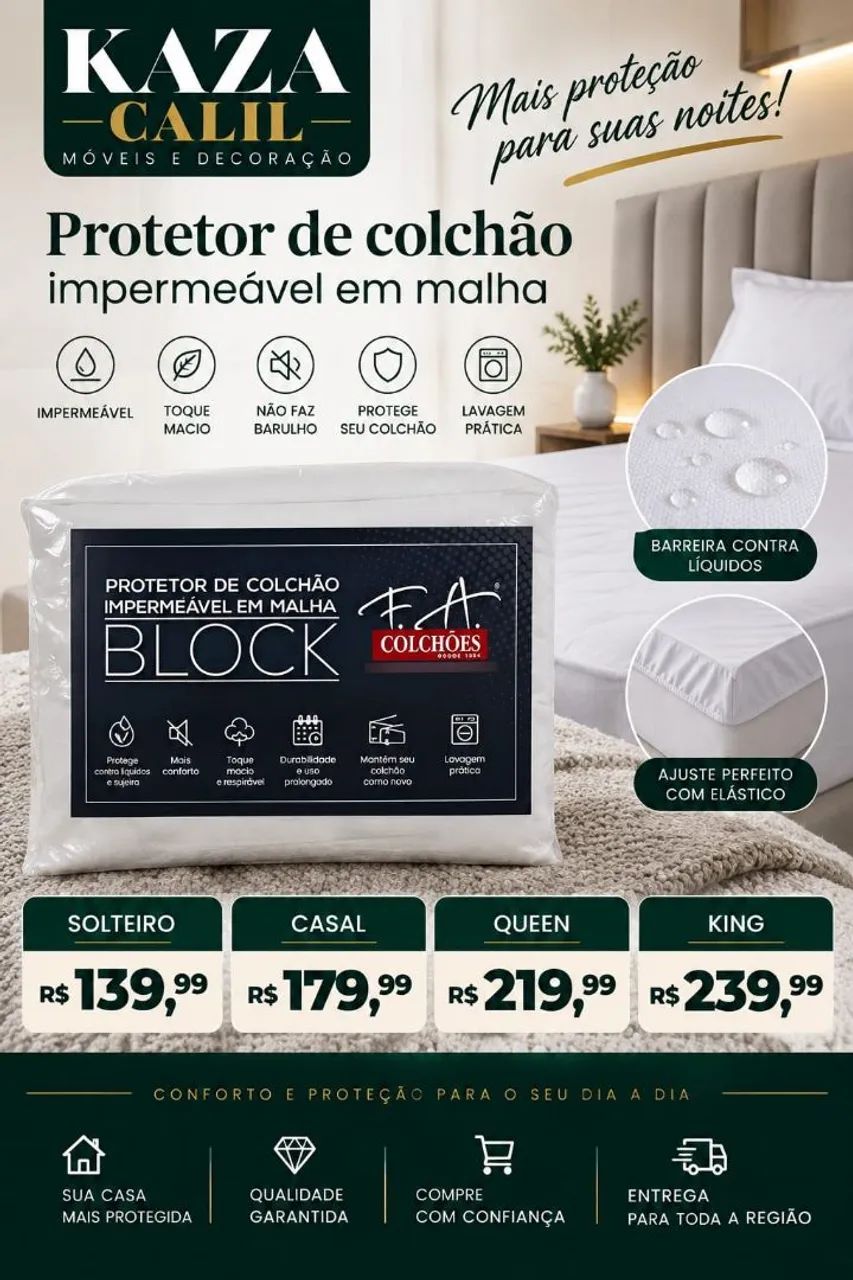 Protetor de colchão solteiro. 