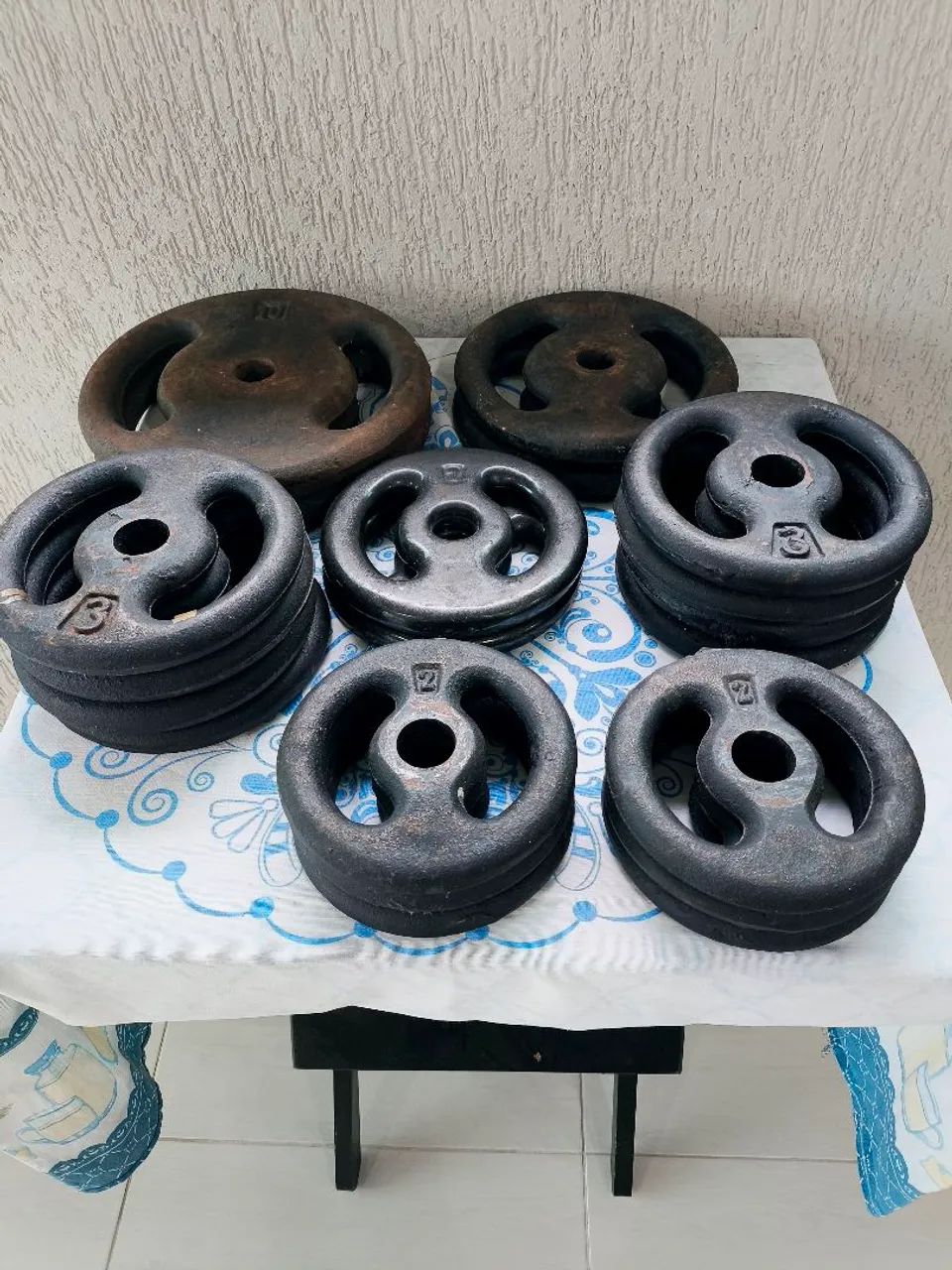 Kit anilhas 70kg - Foto 4