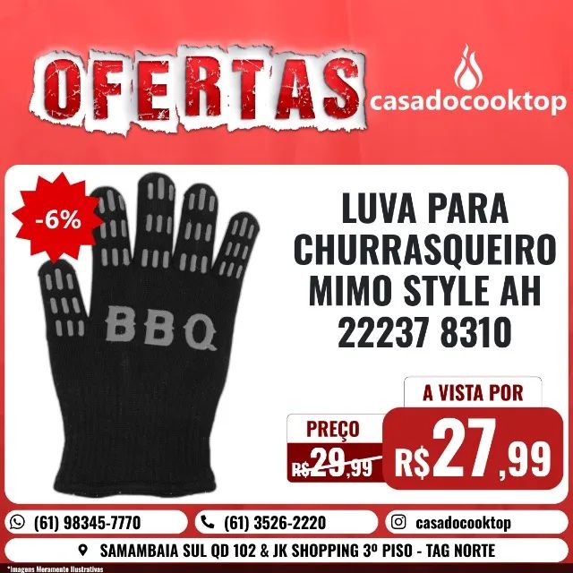 LUVA PARA CHURRASQUEIRO MIMO STYLE AH22237 8310