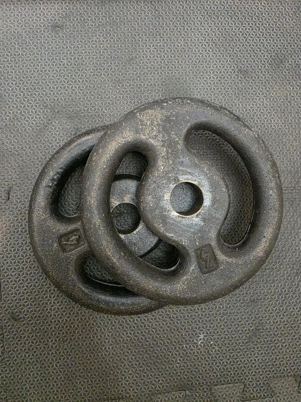Par anilhas ferro pintadas (4kg cada)