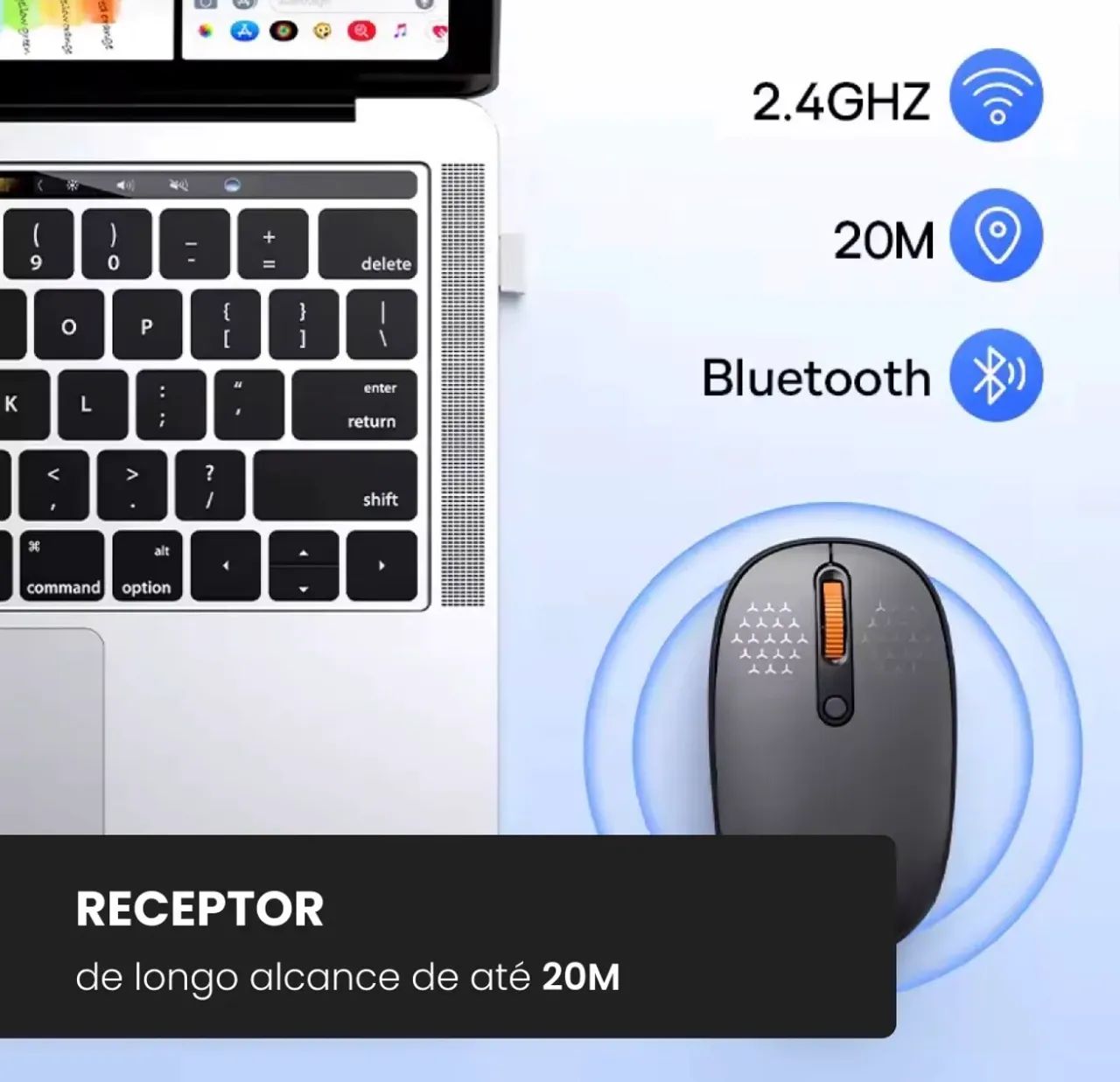 MOUSE BASEUS F01B TRI-MODE WIRELESS - Foto 2