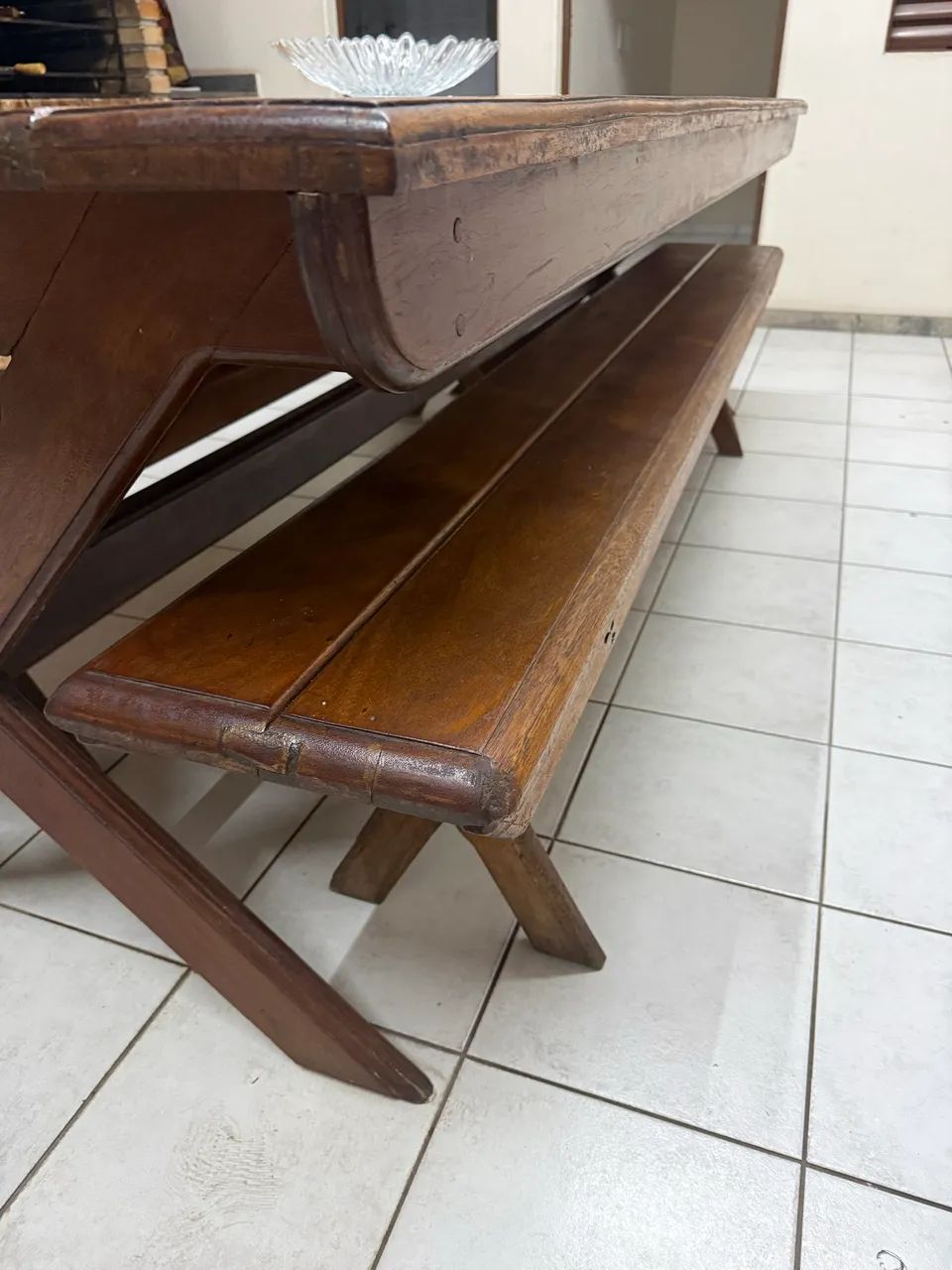 Mesa de madeira Maciça 2,5X1 M - Foto 5