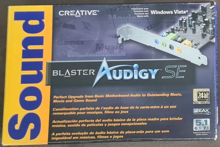 Placa De Som Creative Sound Blaster Audigy Se Completa