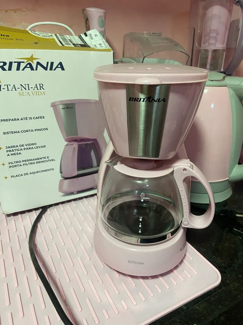 Kit de 2  itens rosa Britânia na caixa  - Foto 2
