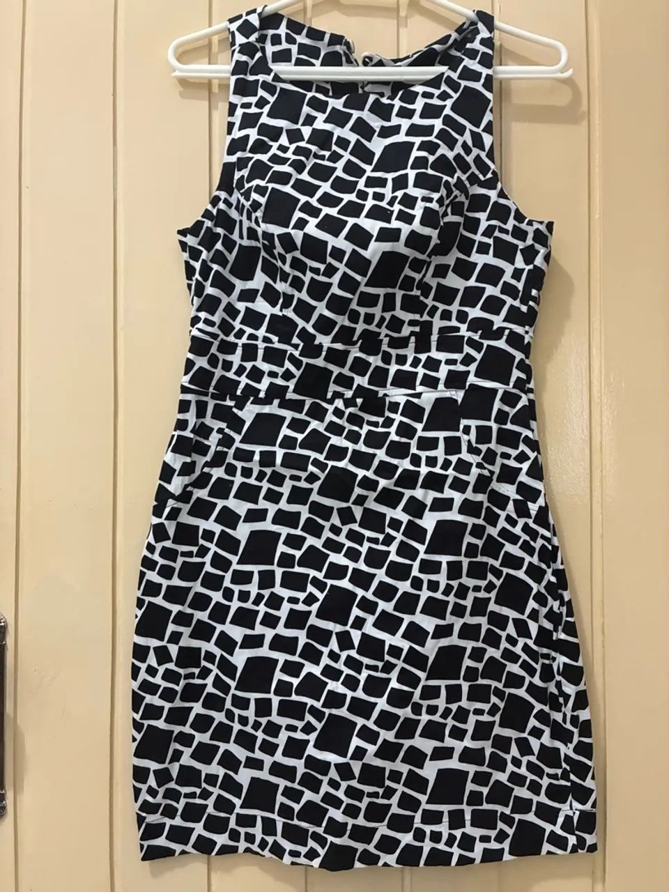 Vestido xadrez preto e branco 