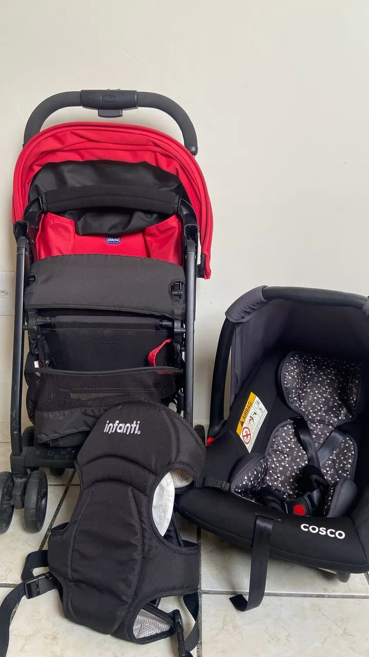 Kit carrinho bebê + bebê conforto 