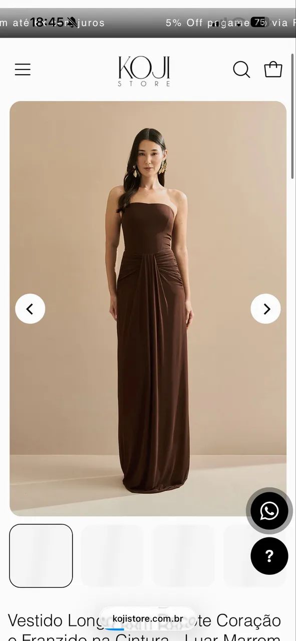 Vestido Madrinha Marrom
