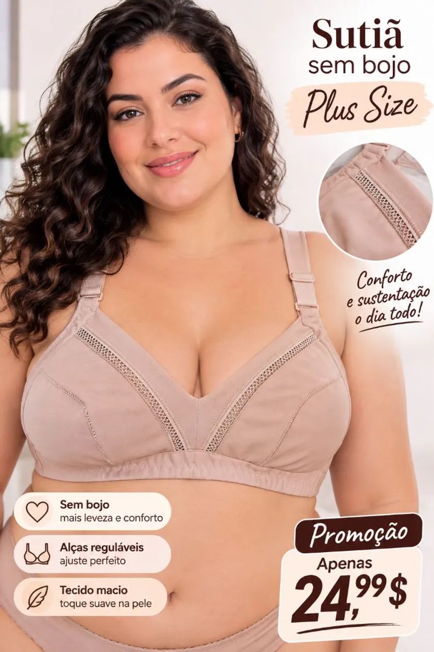 Sutiã plus size sem bojo  - Foto 4