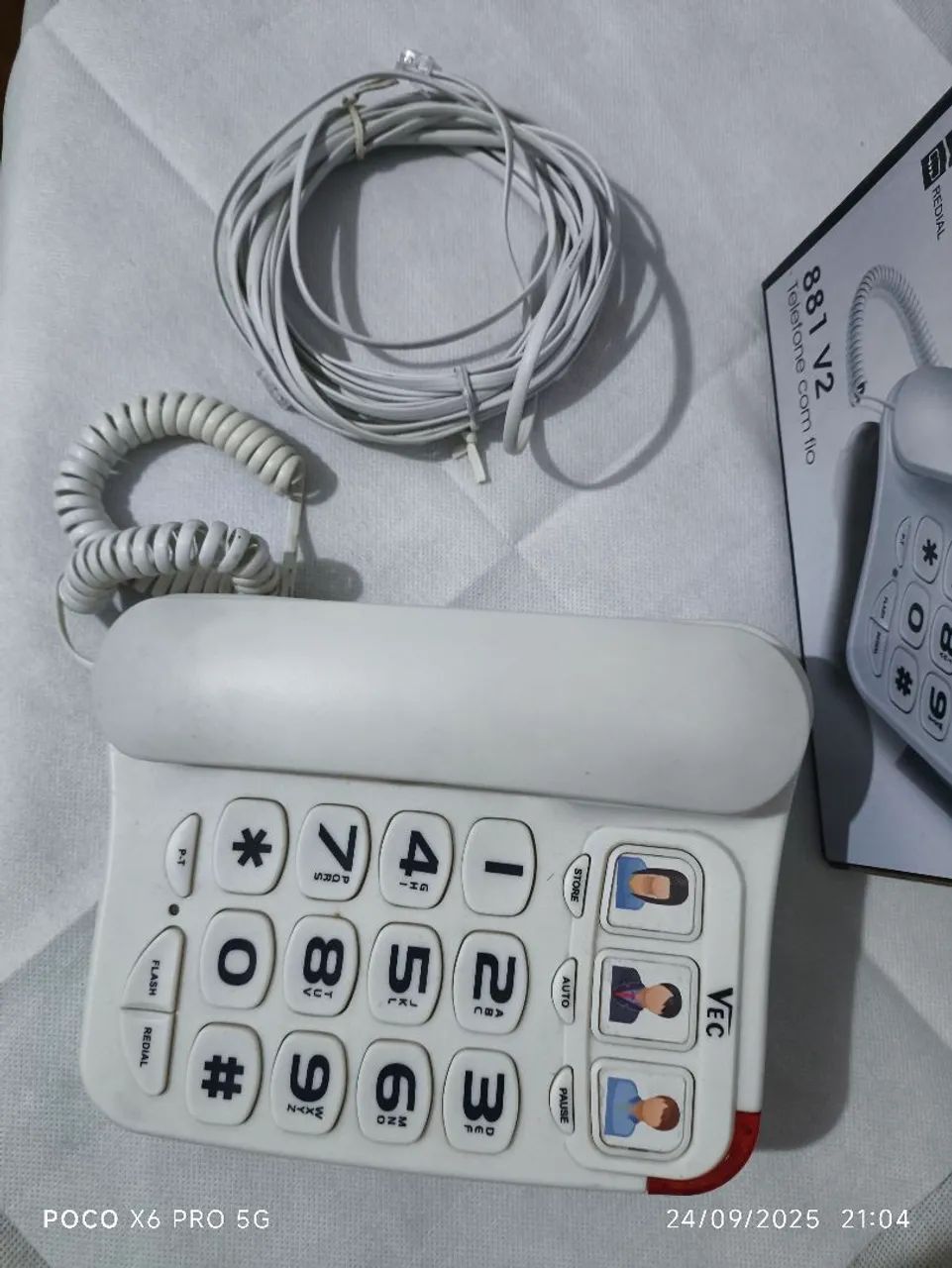 Telefone com fio vec big number - Foto 2