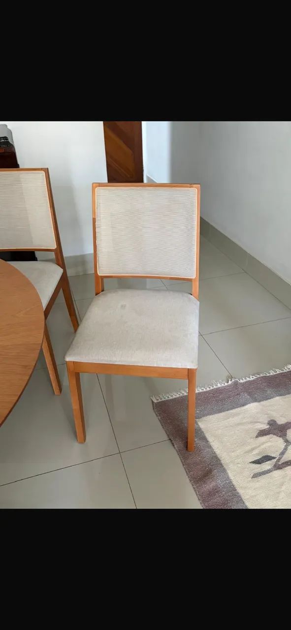 Mesa jantar com cadeiras madeira  - Foto 2
