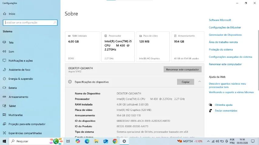 Notebook Acer Aspire 5741Z / i5 1ª Geração / SSD 1TB / Bem conservado - Foto 3
