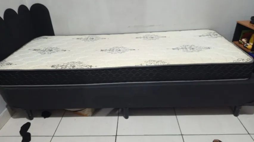 Cama de solteiro com colchão 78x188 cm - Foto 3