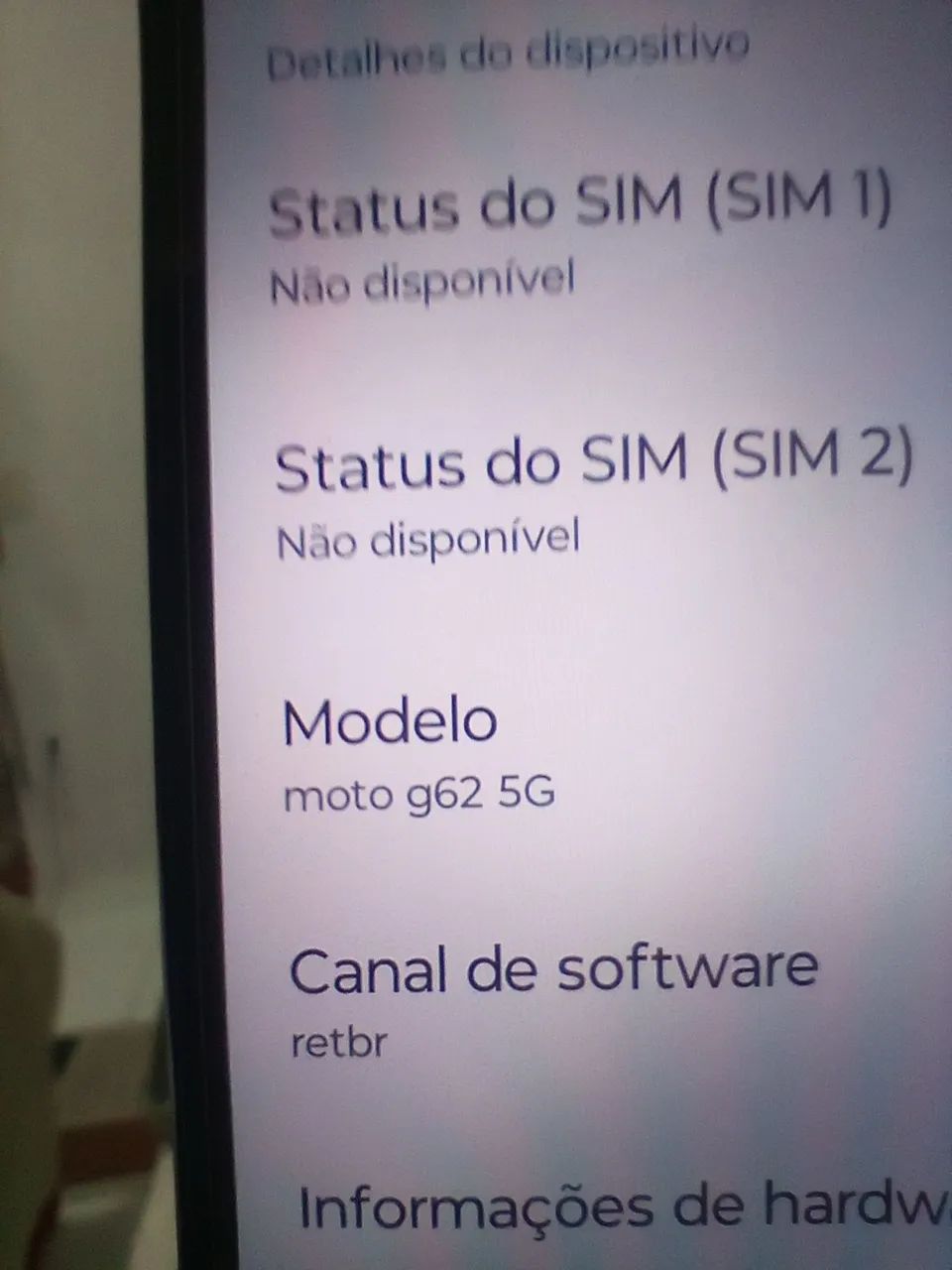 Tela frontal do moto G 62 - Foto 4