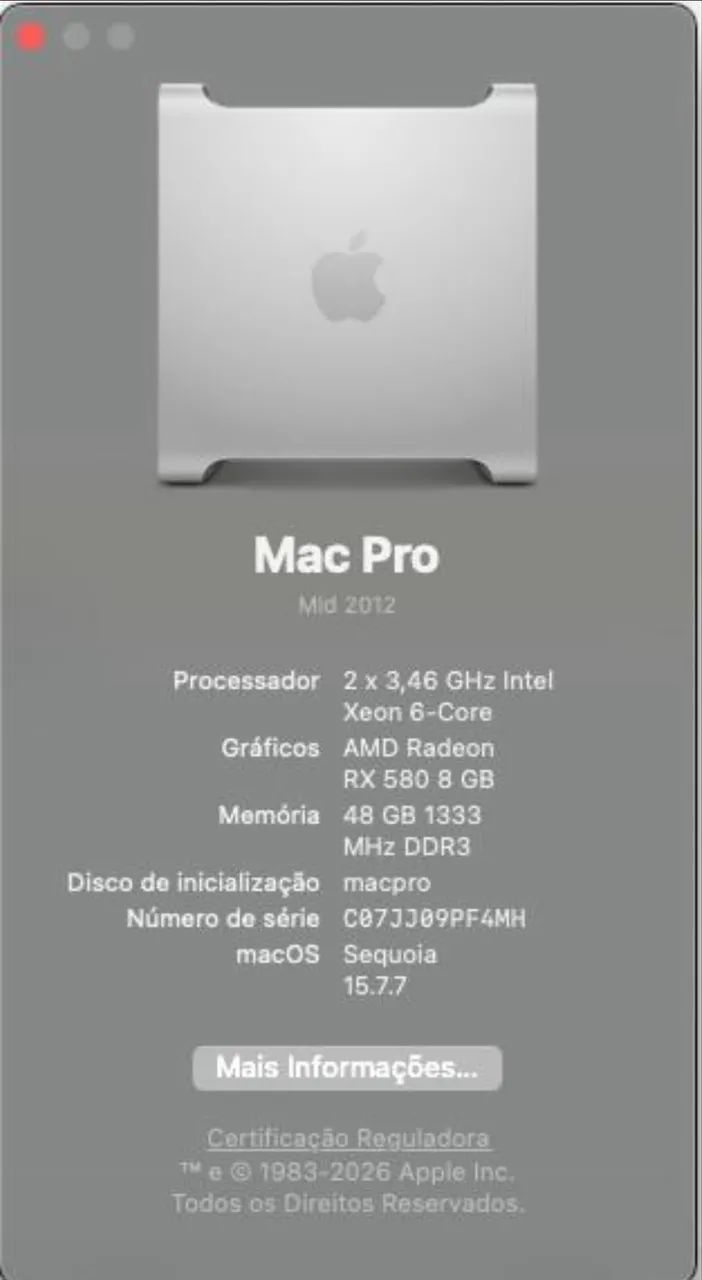 Mac Pro 2012 Tanque de guerra da Apple - Foto 2