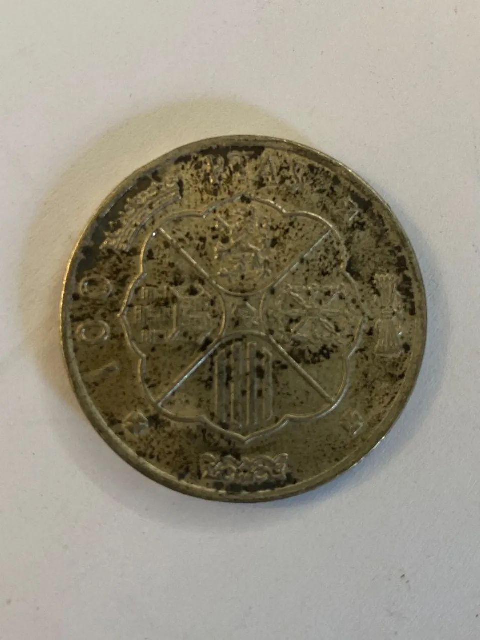 Moeda Prata 100 Pesetas Espanha 1966 - Estrela 68 SOB - Foto 2