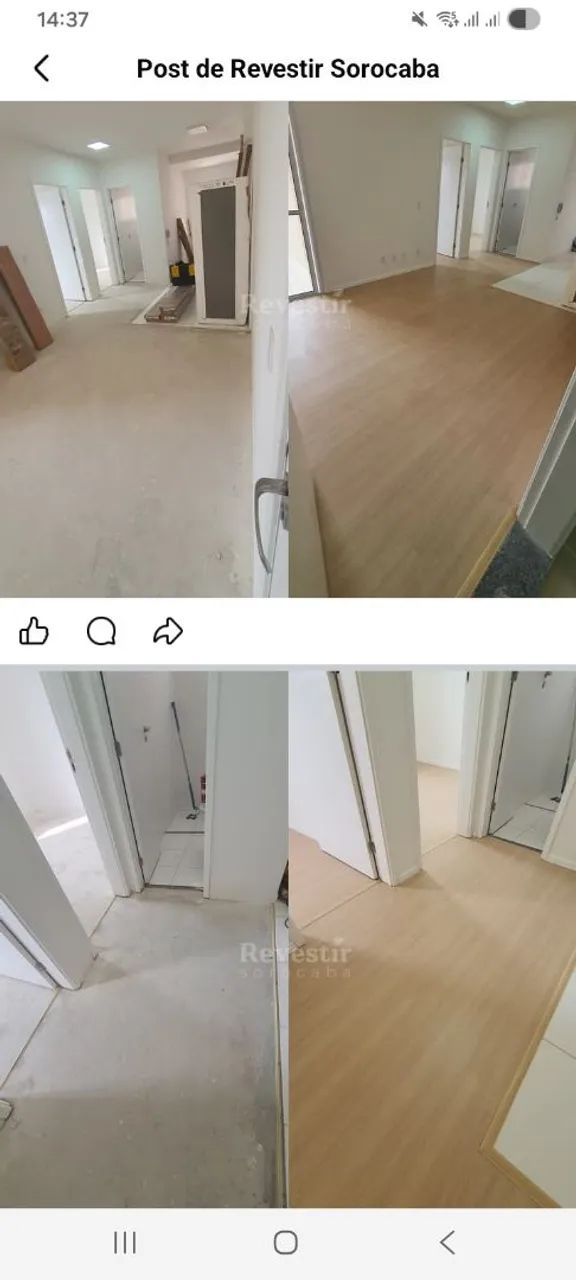 Colocação de pisos em formica