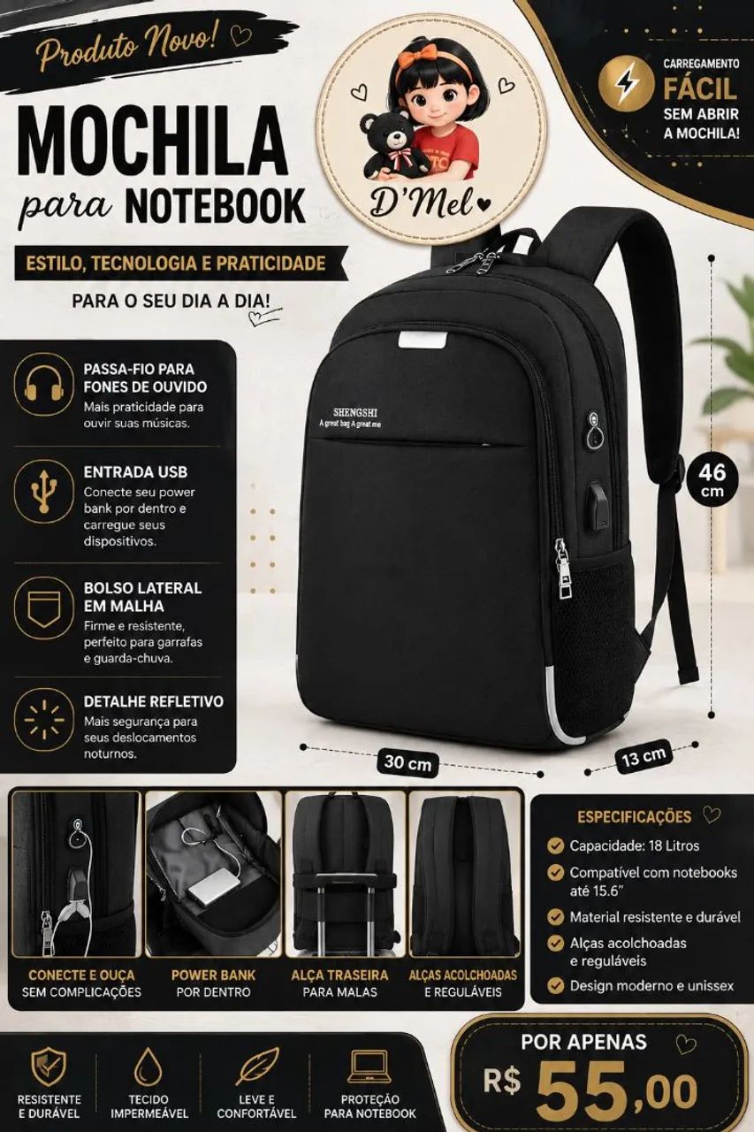 Mochila para Notebook 