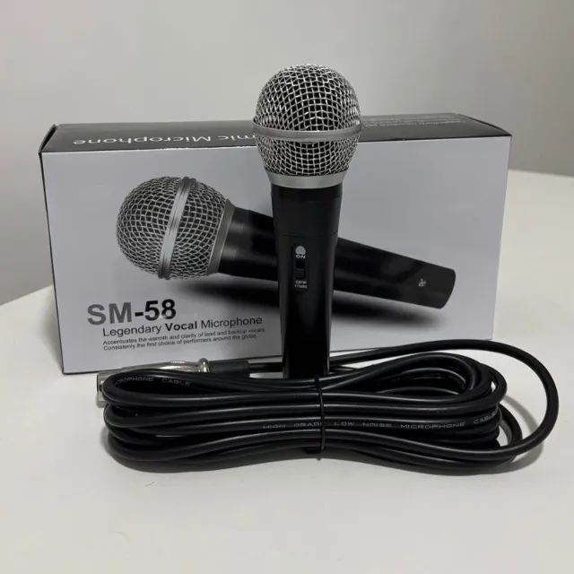 MICROFONE COM FIO SM58 5 METROS - FAÇO ENTREGA