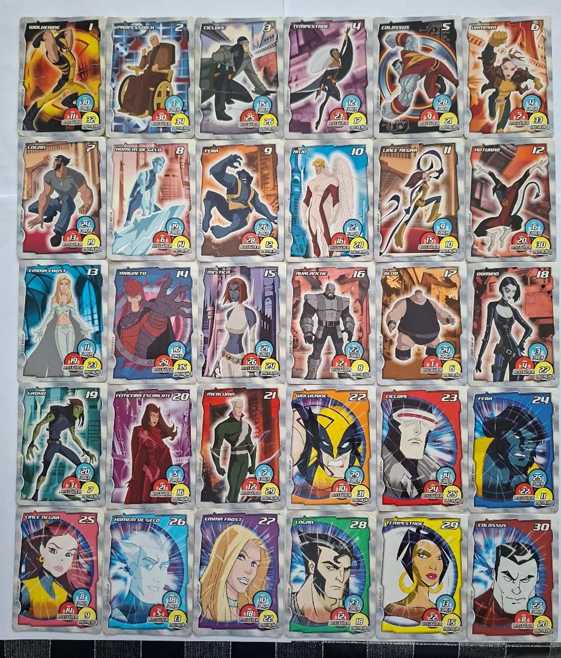 Coleção completa Wolverine e X-men Elma Chips 