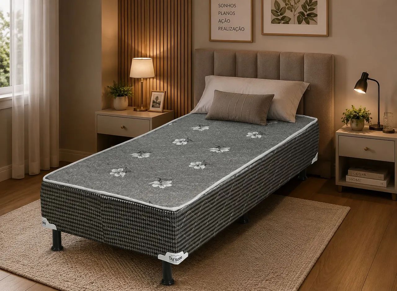Cama Box Solteiro a Pronta Entrega -Espuma D28