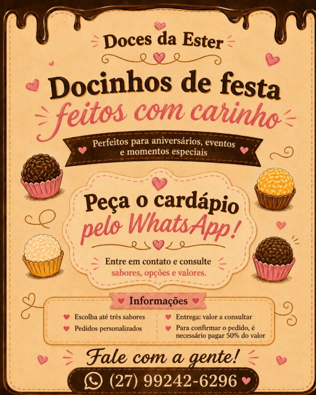 Brigadeiros de festa sob encomenda a partir de R$ 90