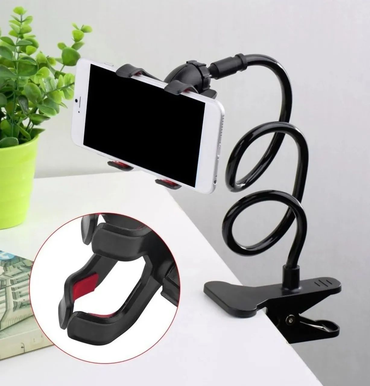 Suporte articulado flexivel apoio de mesa para celular - Foto 4