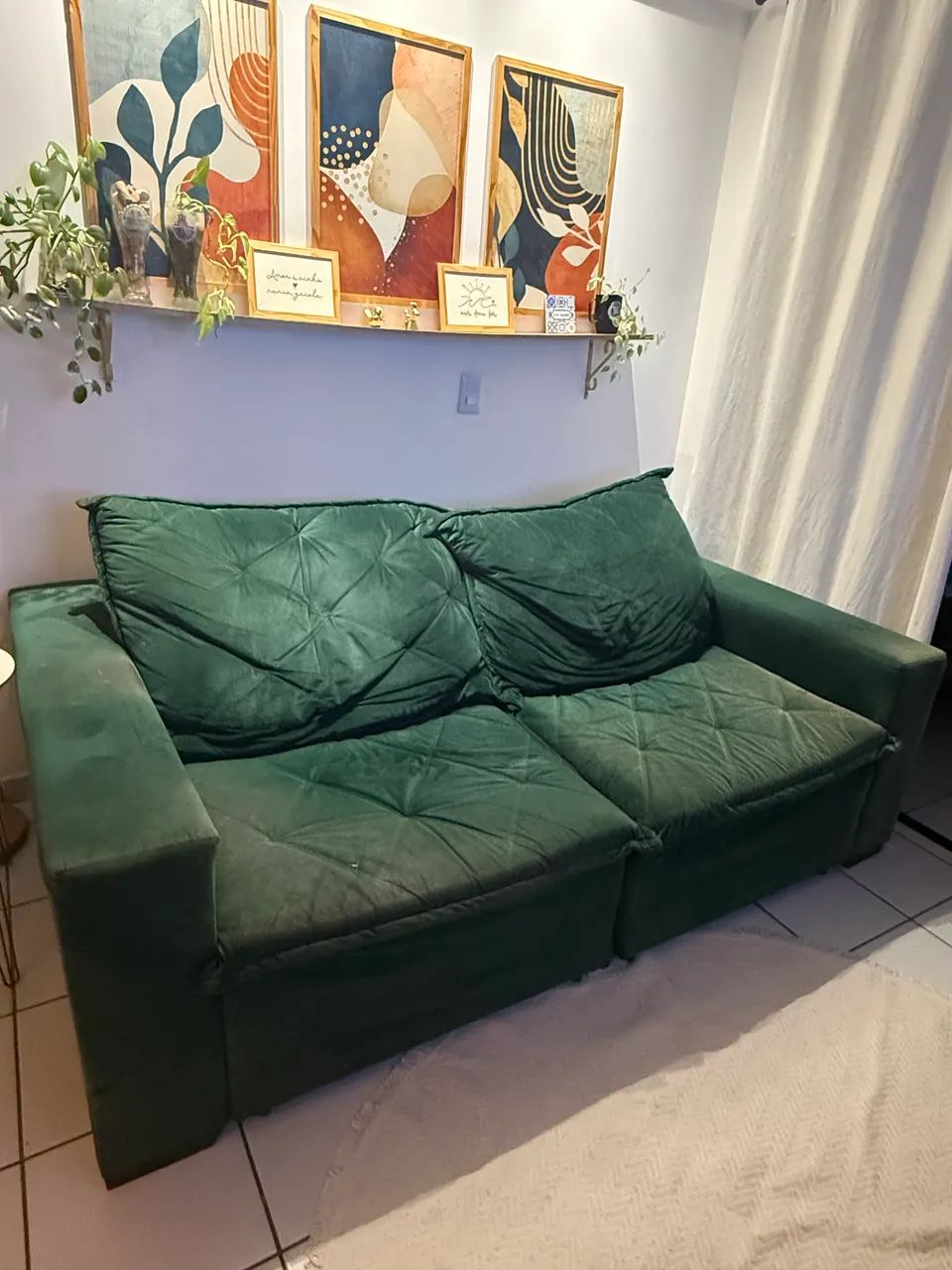 Sofá veludo verde  - Foto 3