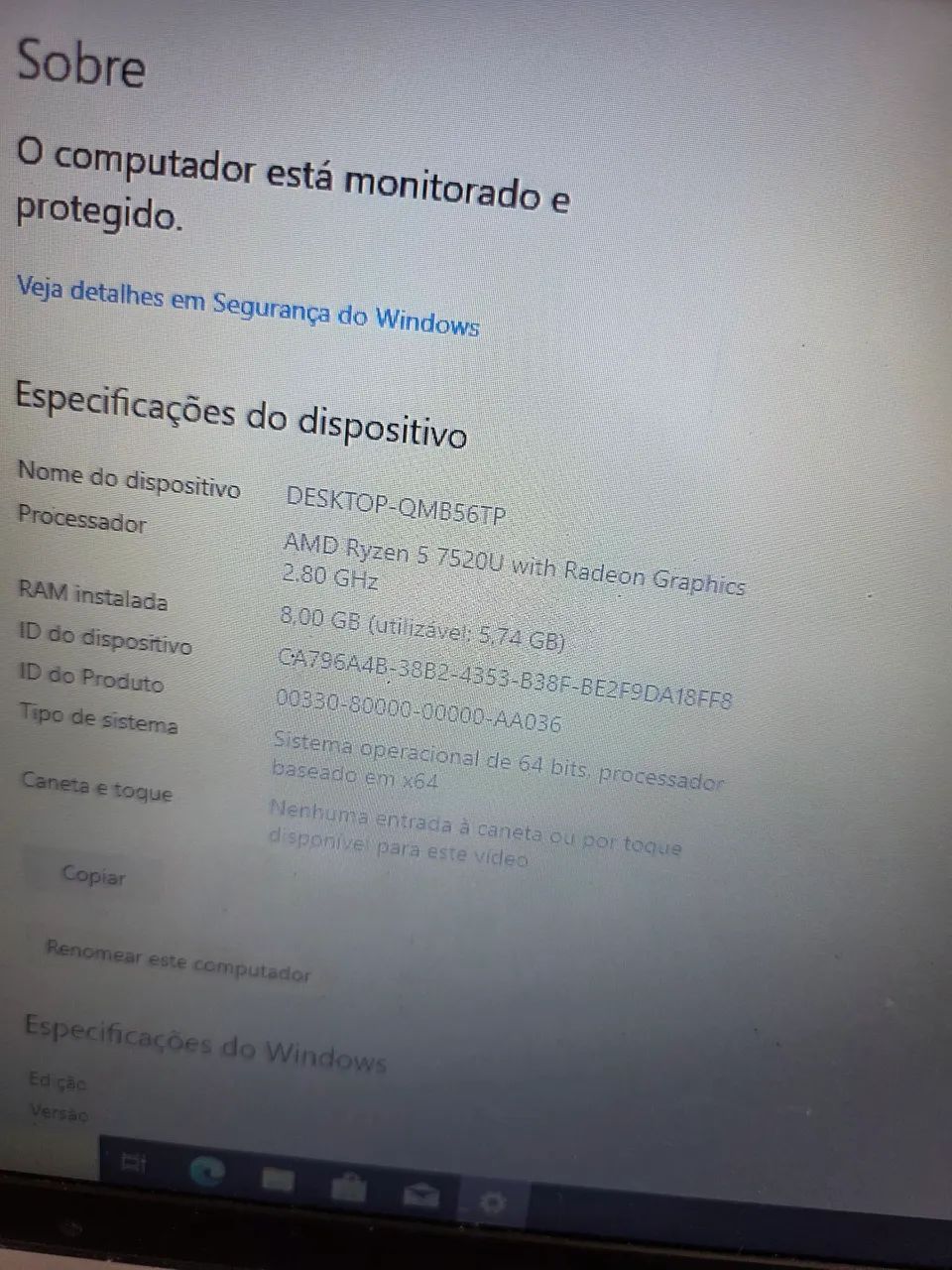 Notebook Gamer Ryzen 5 + 8gb ram e SSD 256gb - Foto 4