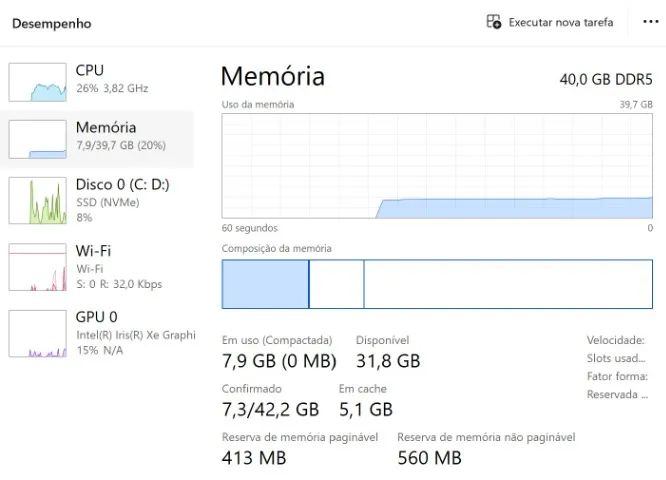 Vendo Memória RAM DDR5 32gb Notebook - Foto 2