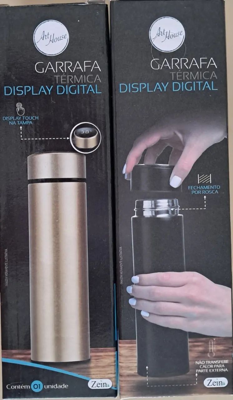GARRAFA TÉRMICA DISPLAY DIGITAL - Art House Kit com 2 - Foto 2