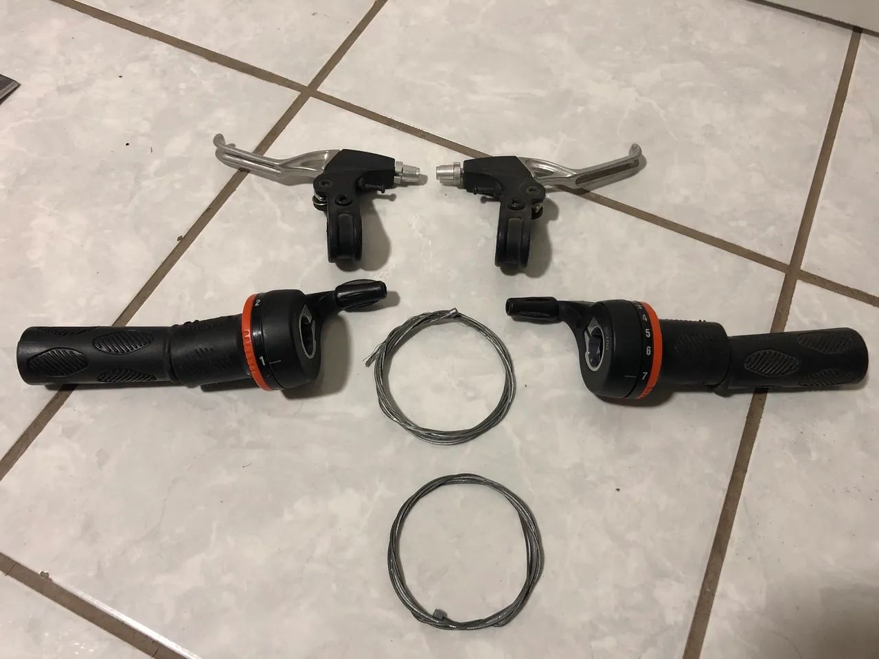 Alavanca Grip-Shift 21 V com Manetes De Freio Em Alumínio