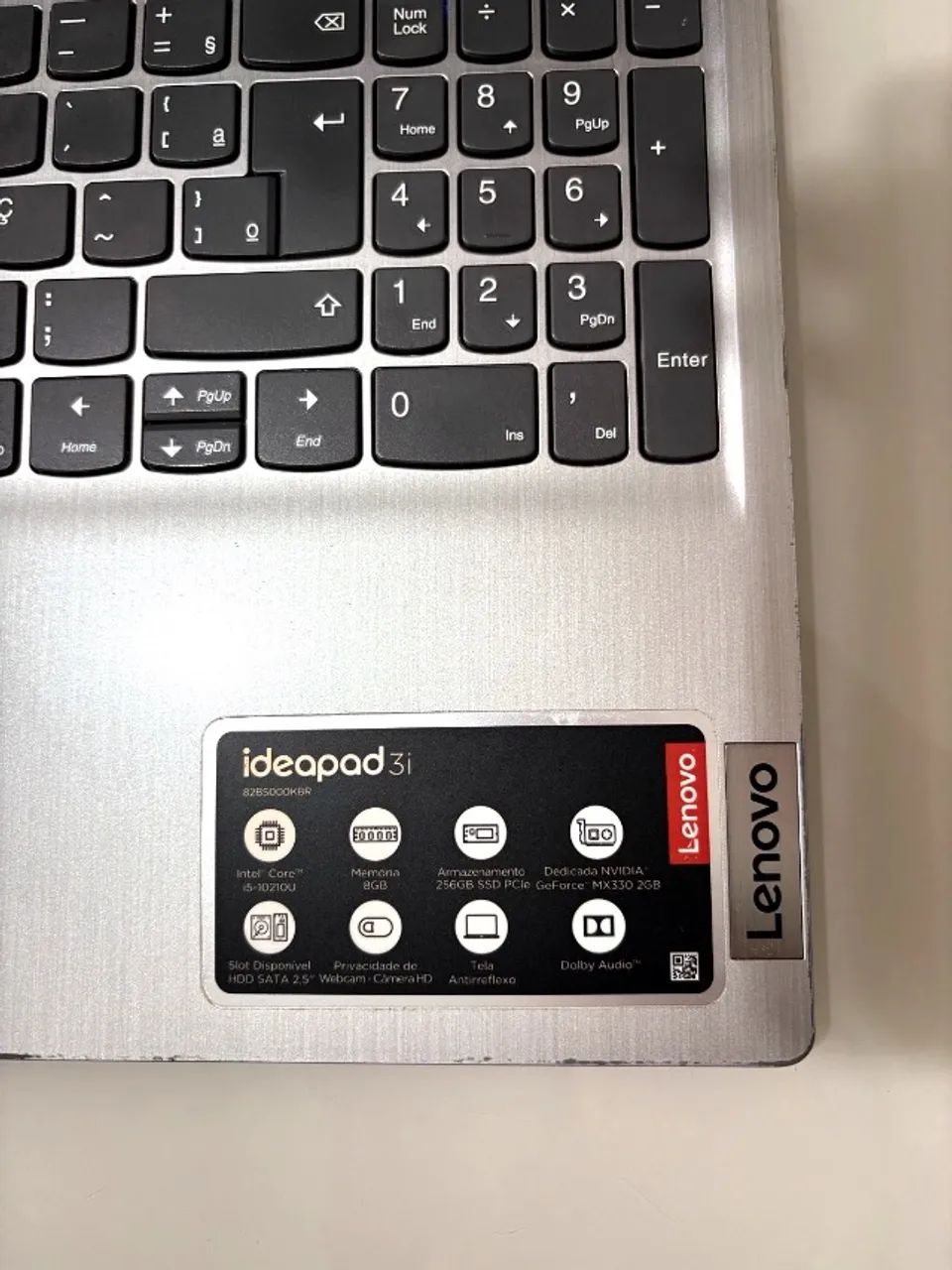 Notebook Lenovo Ideapad 3i i5 10ª / 8GB RAM / SSD 256GB / Nvidia MX330 - Foto 2