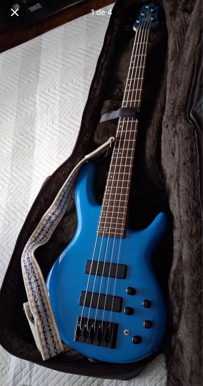 Baixo Cort C5 Deluxe Candy Blue