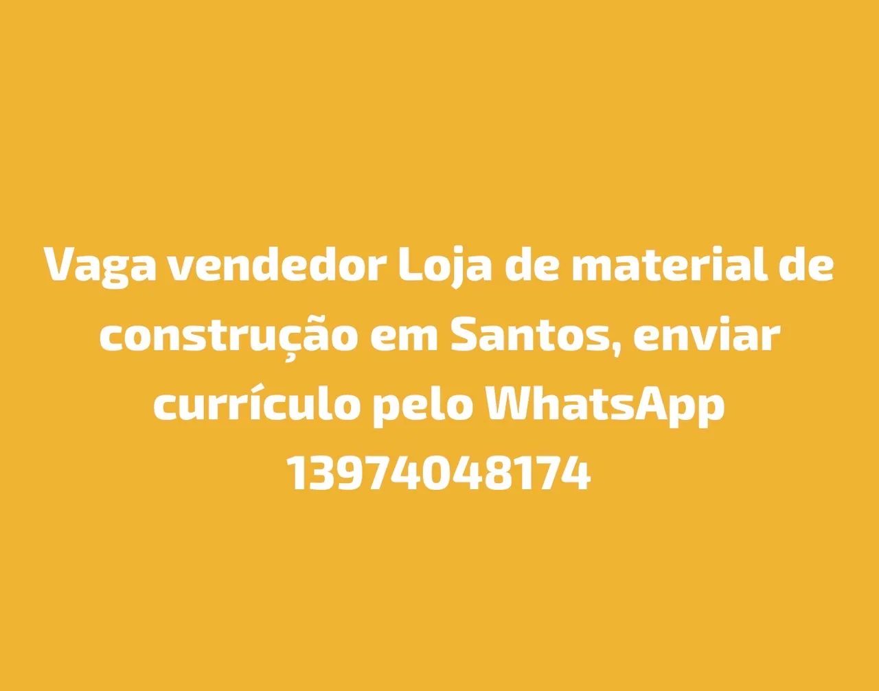 Vaga vendedor 