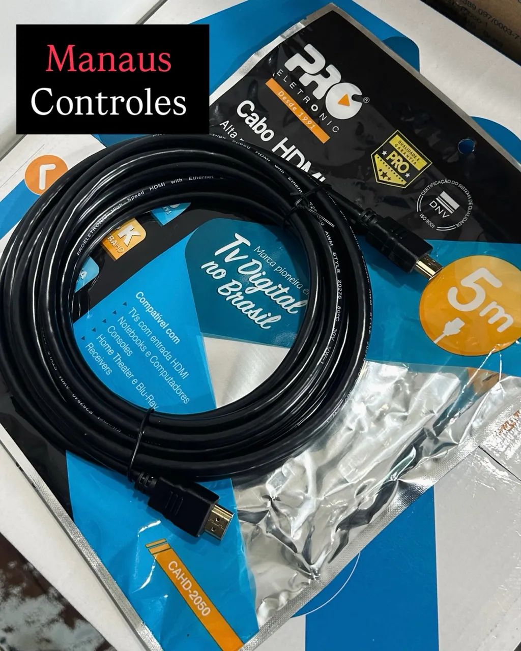 Cabo Hdmi de 5 Metros Pro Eletrônic Compatível 4K 