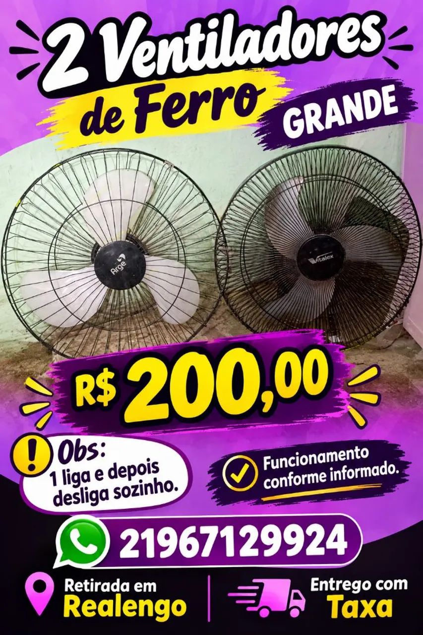 Ventilador Grande de Ferro - Foto 2