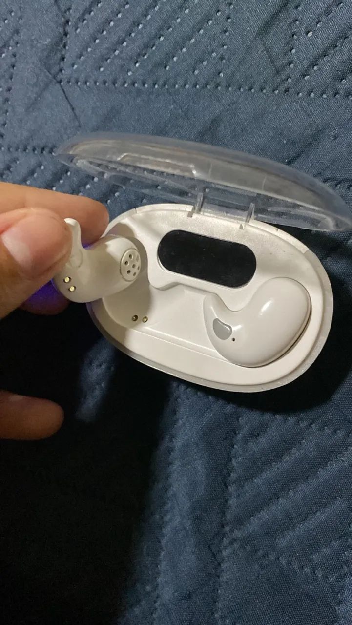 fone de ouvido Bluetooth TWS branco