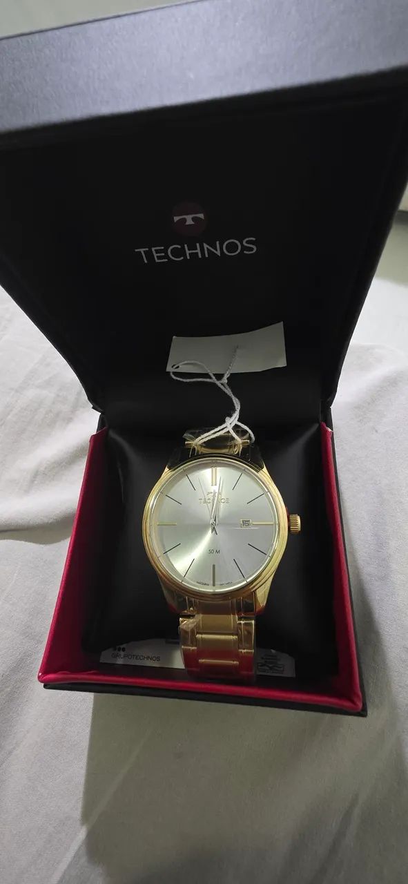 Relógio Technos Steel Dourado Novo