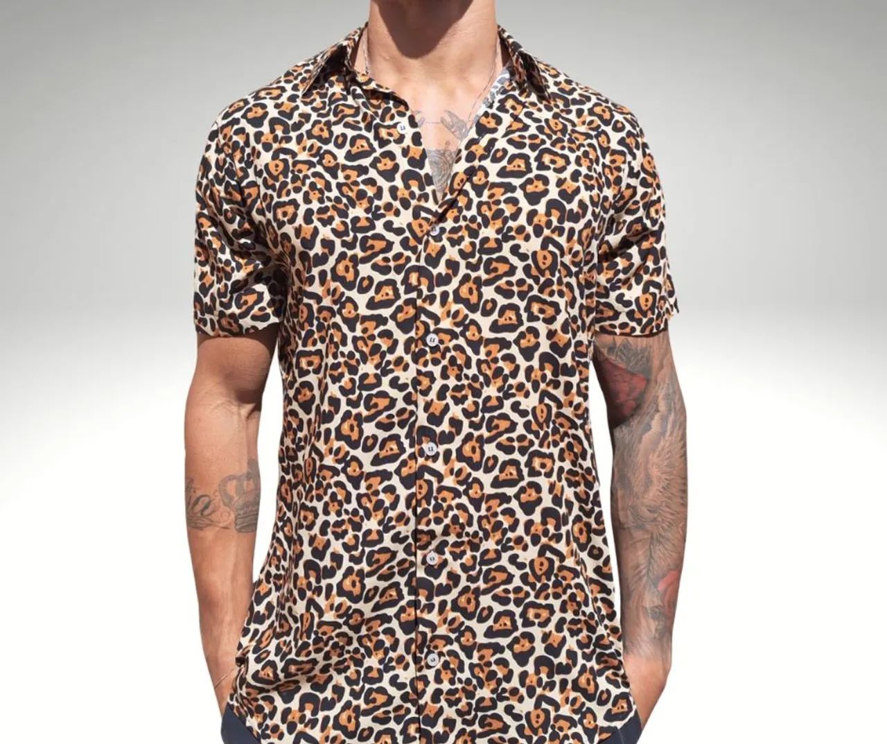 Camisa manga curta animal print - Foto 3