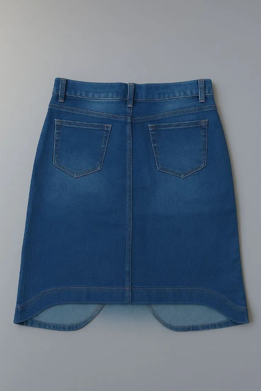 Saia Feminina Jeans Com Stretch  - Foto 5