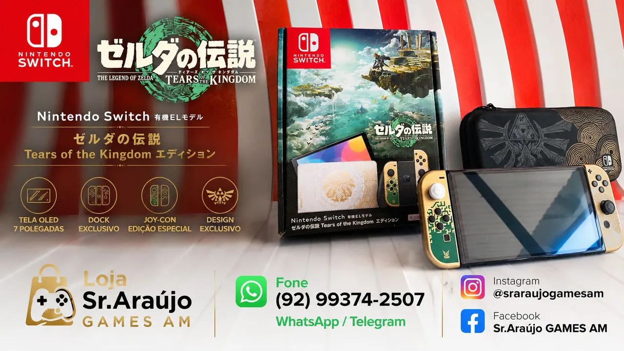 Nintendo Switch OLED Edição Zelda - Foto 2