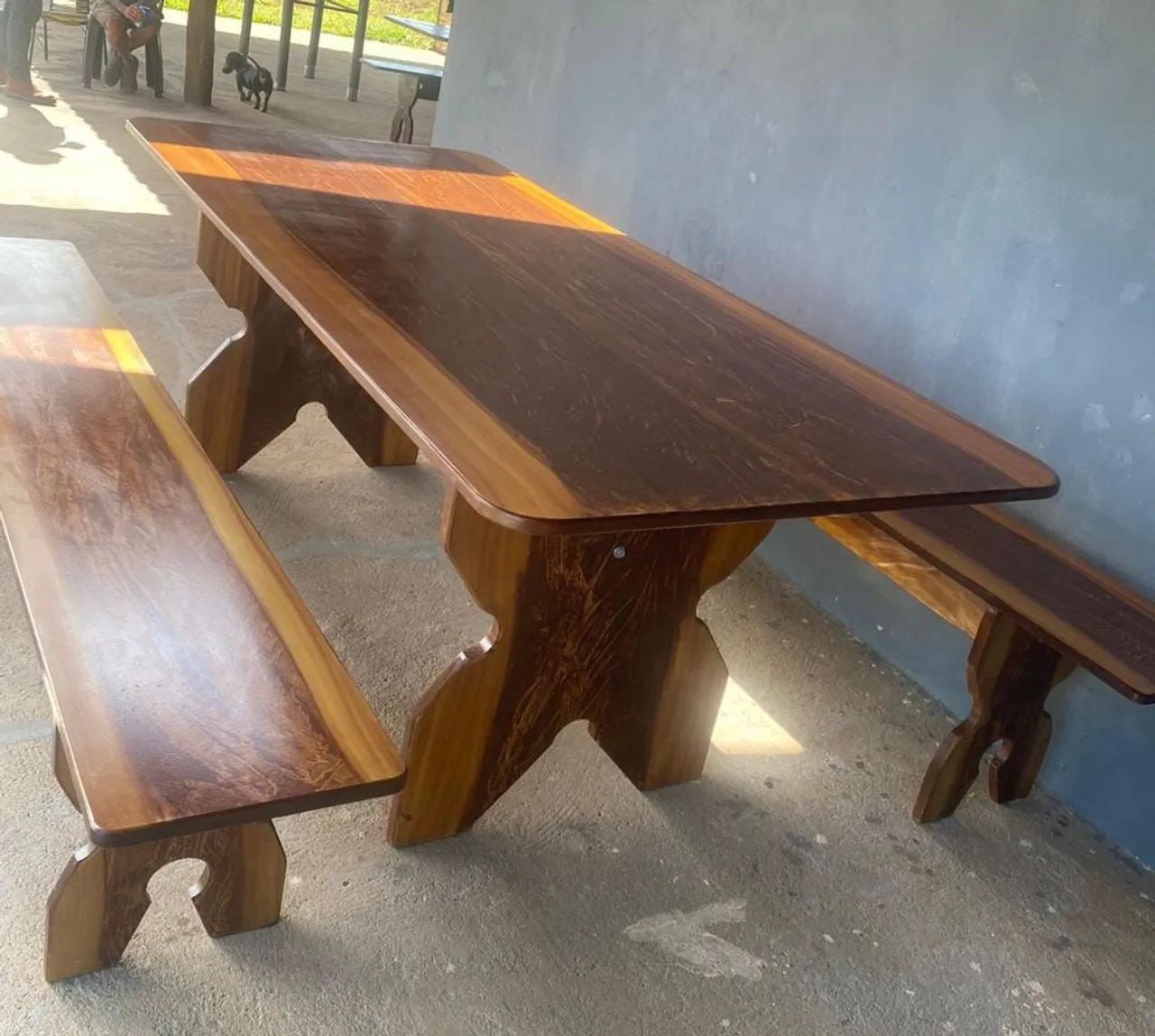 Mesa e bancos em pedra ardósia  - Foto 5