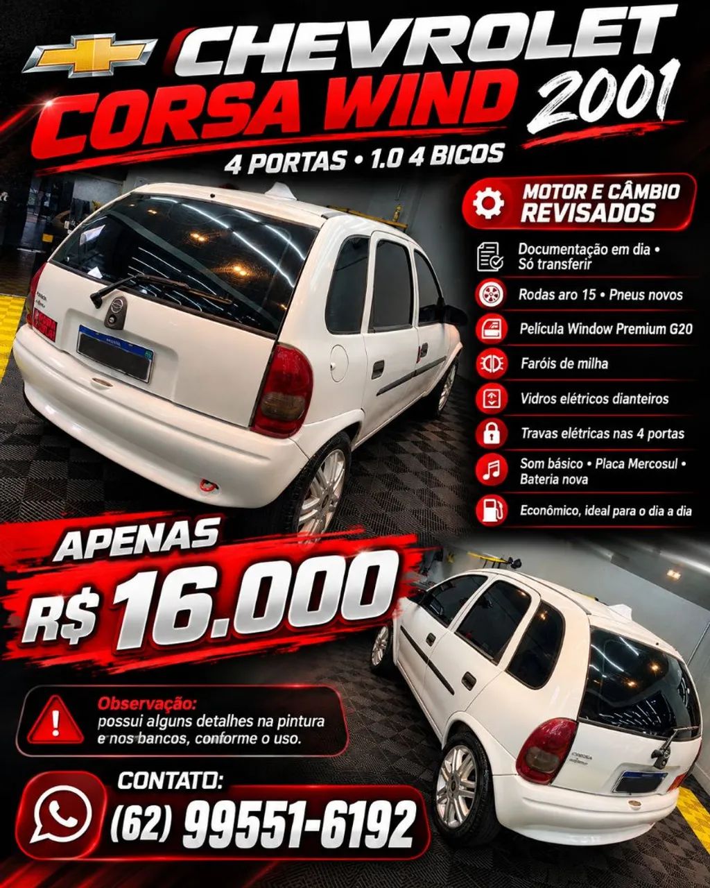 Chevrolet Corsa Corsa Wind 1.0 MPF/MilleniumI/ EFI 4p 2001