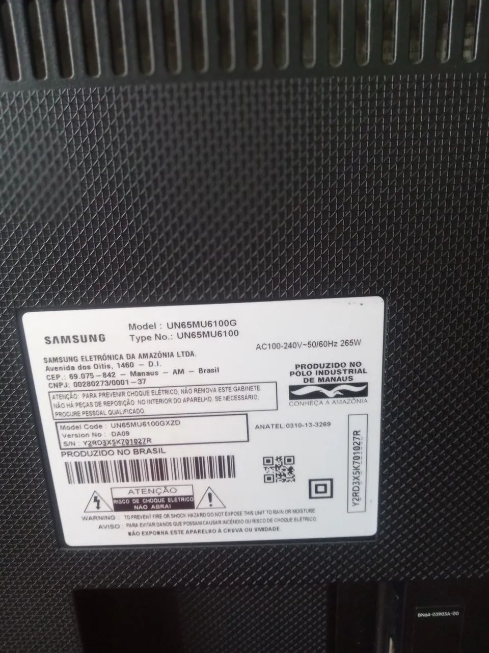 Tv Smartv, Samsung, LED 4k,  tela quebrada , 65 PG - Foto 4