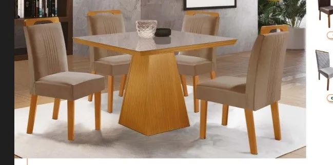Mesa de jantar 4 cadeiras Erika 